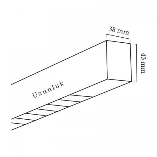 Goya 45W SÜPL-96 SÜPL Sıva Üstü Ve Sarkıt Linear Armatür