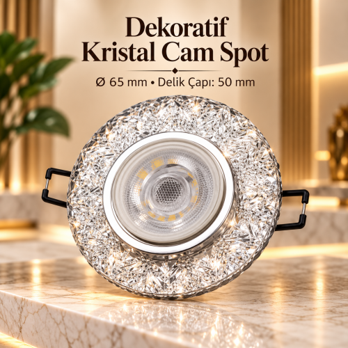Hektor Kristal Cam Spot Armatür GU10 3W 4000K