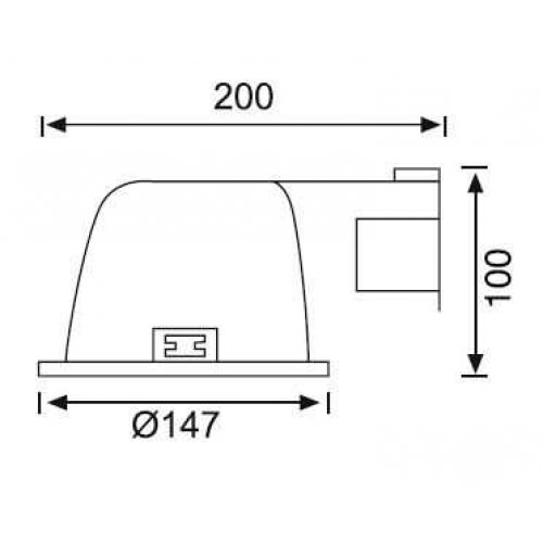 Jüpiter JD517 4 inch Camlı Downlight