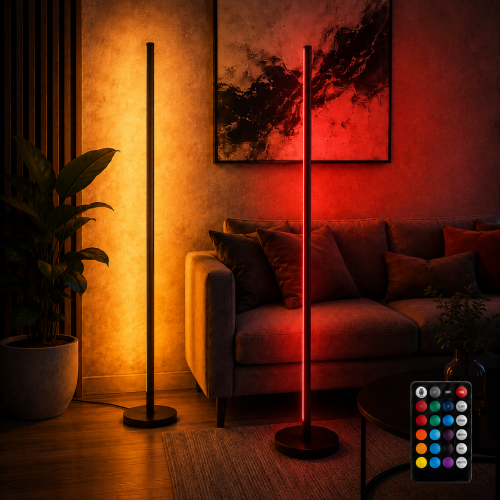 RGB LED Lambader | Kumandalı Köşe Lambası | Gaming Oda Aydınlatması