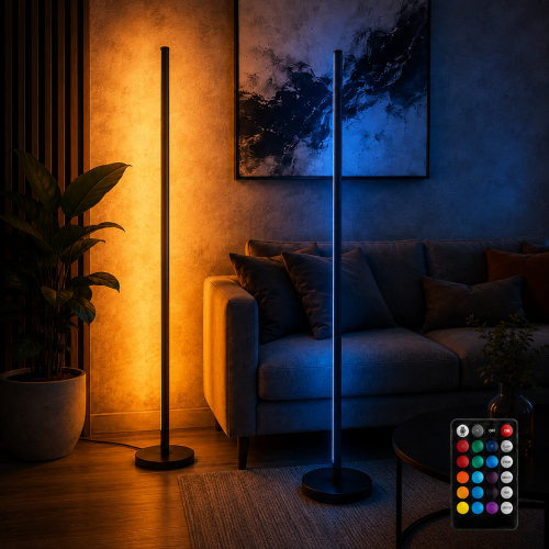 RGB LED Lambader | Kumandalı Köşe Lambası | Gaming Oda Aydınlatması
